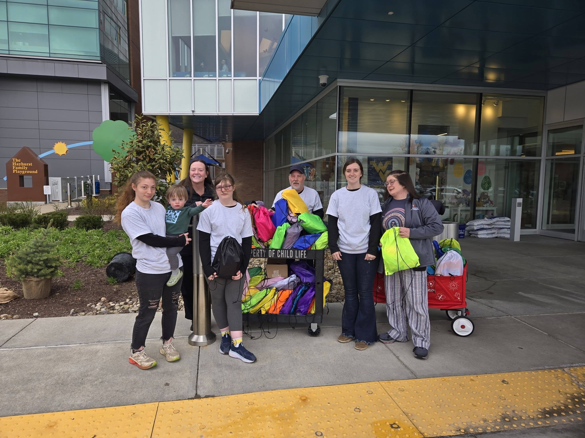 Team Savage Easter For Eli deliver 130 bags to WVU Children's & Ronald McDonald house of Morgantown, WV.